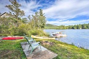 Adirondacks Home with Fire Pit - Walk to Lake!